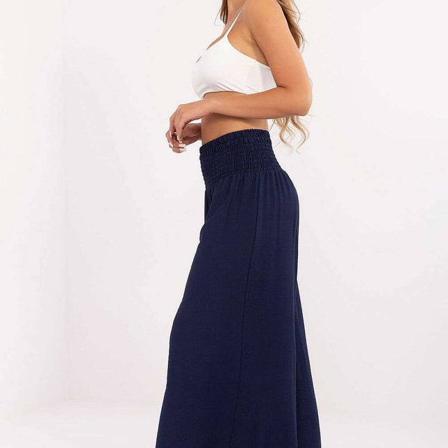 Women Palazzo Trousers Model 215786 Navy Blue Wide Leg