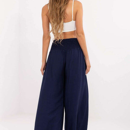 Women Palazzo Trousers Model 215786 Navy Blue Wide Leg - Très Elite