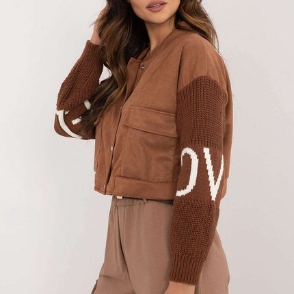 Women Short Bomber Jacket 201868 Lightweight Polyester - Très Elite