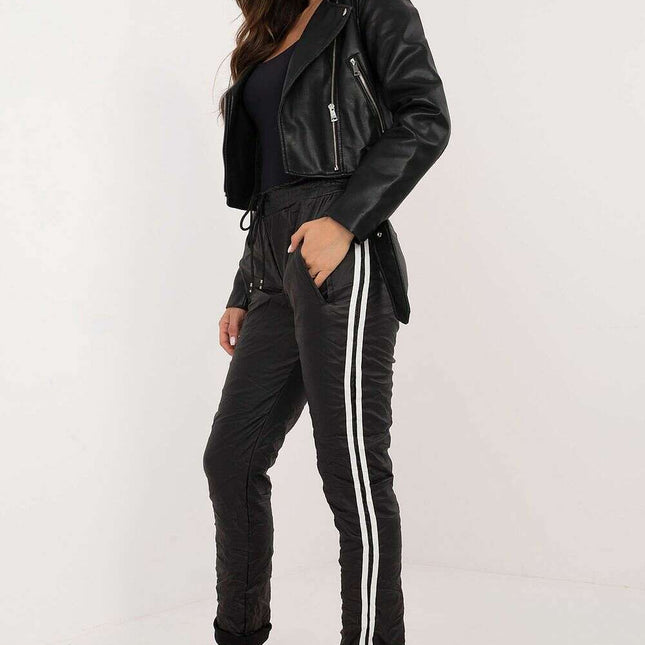 Women Trousers 201873 Eco Leather Pants for Everyday Wear