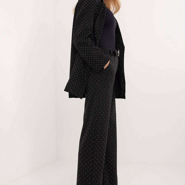 Women Trousers Model 201580 Glitter Rhinestone Dot Pattern