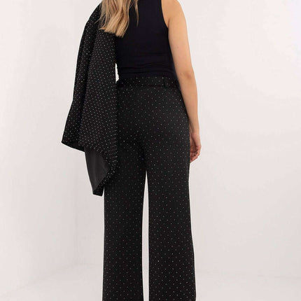 Women Trousers Model 201580 Glitter Rhinestone Dot Pattern - Très Elite