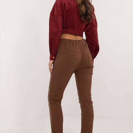 Women Trousers Model 201865 Beige Viscose Blend Fabric - Très Elite