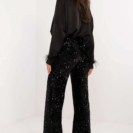 Women Trousers Model 203163 With Sequin Detail Subtle Shine - Très Elite