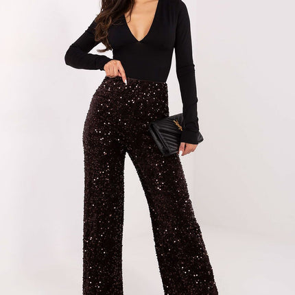 Women Trousers Model 203163 With Sequin Detail Subtle Shine - Très Elite