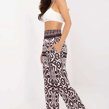 Women Trousers Model 213600 Brown Lightweight Boho Style - Très Elite