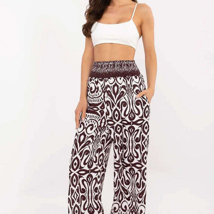 Women Trousers Model 213600 Brown Lightweight Boho Style - Très Elite