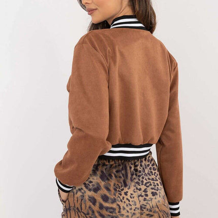 Womens Bomber Jacket 201783 Fall Winter Polyester Blend - Très Elite