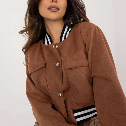 Womens Bomber Jacket 201783 Fall Winter Polyester Blend - Très Elite