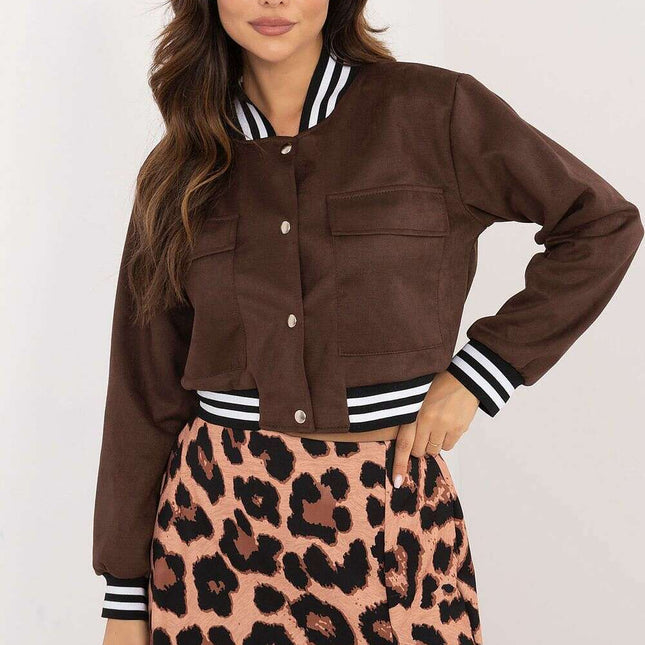 Womens Bomber Jacket 201783 Fall Winter Polyester Blend - Très Elite