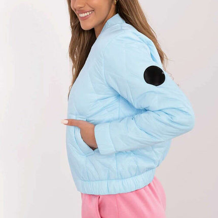 Womens Bomber Jacket 208982 Nylon Wind Resistant Short - Très Elite