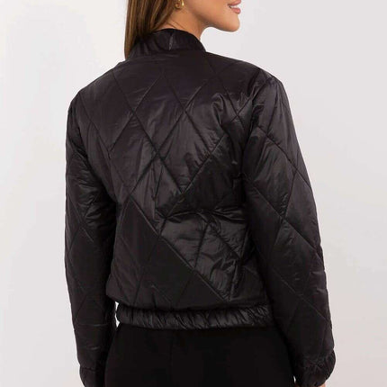 Womens Bomber Jacket 208982 Nylon Wind Resistant Short - Très Elite
