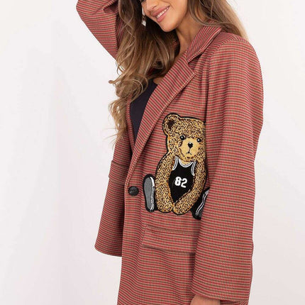 Womens Casual Jacket 203950 Red For Everyday Wear Style - Très Elite