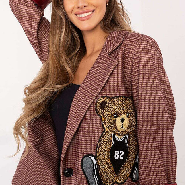 Womens Casual Jacket 203950 Red For Everyday Wear Style - Très Elite