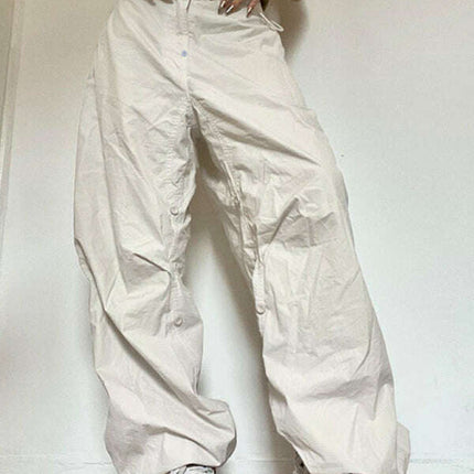 Women's Casual Straight Leg Loose Bandage Waist Street Trend Overalls - Très Elite