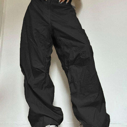 Women's Casual Straight Leg Loose Bandage Waist Street Trend Overalls - Très Elite