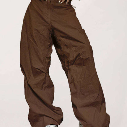 Women's Casual Straight Leg Loose Bandage Waist Street Trend Overalls - Très Elite