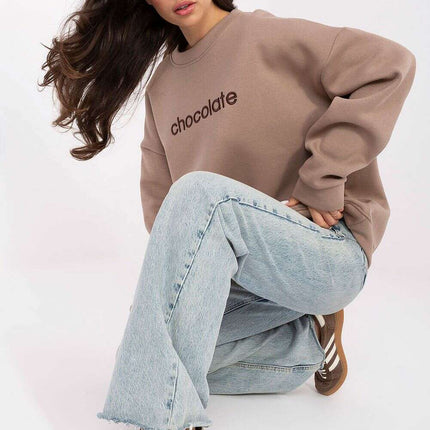 Women’s Cotton Elastane Sweatshirt – Classic Fit & Elegant Embroidery - Très Elite