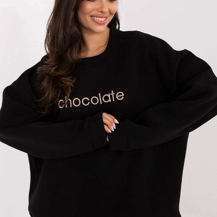Women’s Cotton Elastane Sweatshirt – Classic Fit & Elegant Embroidery - Très Elite