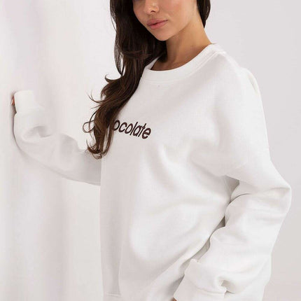 Women’s Cotton Elastane Sweatshirt – Classic Fit & Elegant Embroidery - Très Elite