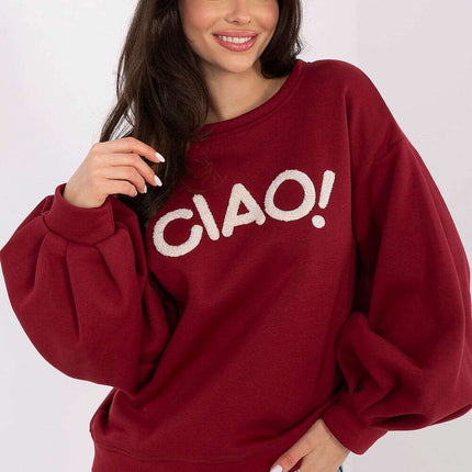 Women’s Cotton Elastane Sweatshirt – Puffy Sleeves & Modern Details - Très Elite