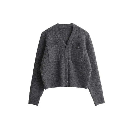 Women's Cozy Cardigan and A-line Skirt Ensemble for Spring - Très Elite
