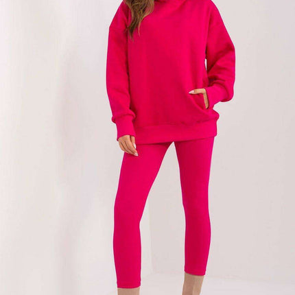 Women's Cozy Lounge Wear Ensemble with Ribbed Details