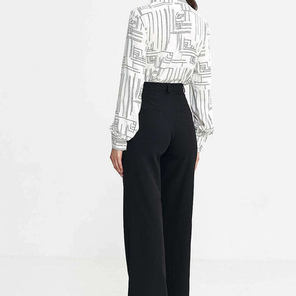 Womens High Waist Bootcut Trousers Model 199716 Stripes - Très Elite