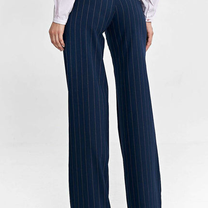 Womens High Waist Bootcut Trousers Model 199716 Stripes - Très Elite