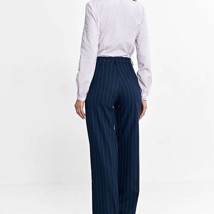 Womens High Waist Bootcut Trousers Model 199716 Stripes - Très Elite