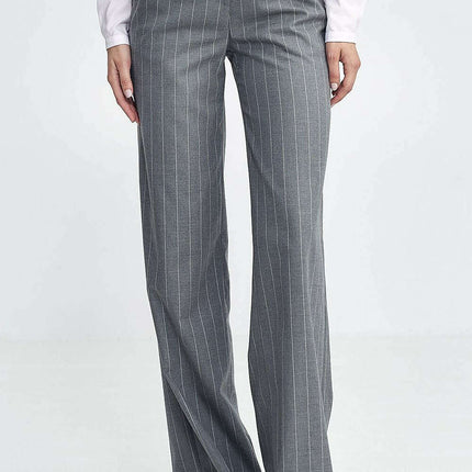 Womens High Waist Bootcut Trousers Model 199716 Stripes - Très Elite