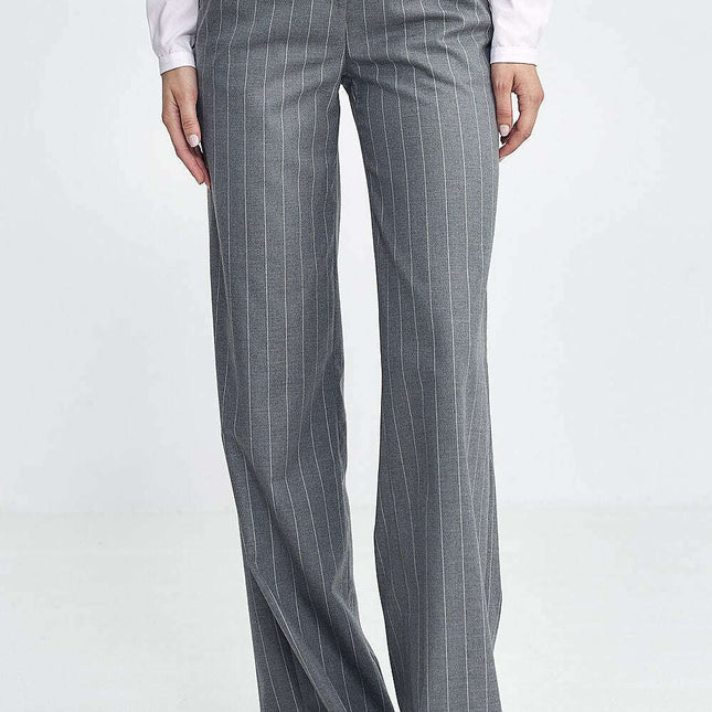 Womens High Waist Bootcut Trousers Model 199716 Stripes