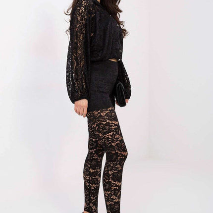 Women’s Lace Openwork Long Sleeve Shirt – Lined, Modern Fit - Très Elite