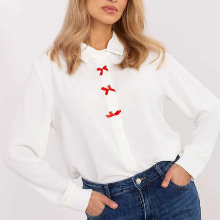 Women's Long Sleeve Shirt Model 203945 Classic Elegance - Très Elite
