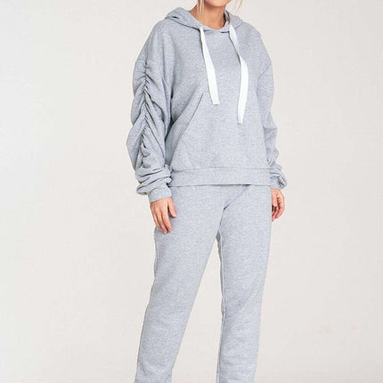 Women's Pleated Cotton Sweatshirt – Modern Comfort & Style - Très Elite