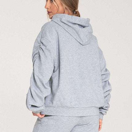 Women's Pleated Cotton Sweatshirt – Modern Comfort & Style - Très Elite