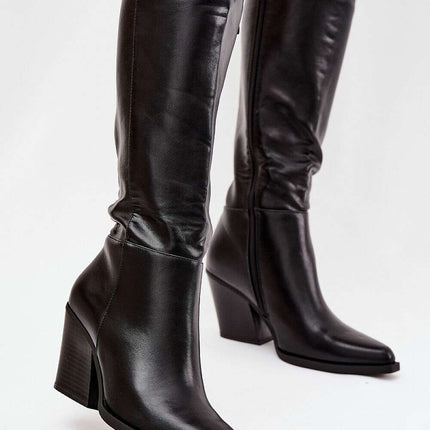 Women's Pointed Toe Heel Boots – Eco Leather, Insulated & Elegant- Très Elite- Très Elite