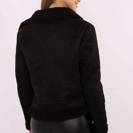 Womens Ramones Style Jacket 204391 Faux Sheepskin Insulated - Très Elite