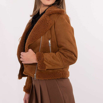 Womens Ramones Style Jacket 204391 Faux Sheepskin Insulated - Très Elite