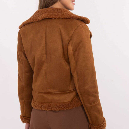 Womens Ramones Style Jacket 204391 Faux Sheepskin Insulated - Très Elite