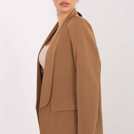 Women's Red Blazer 202901 Elegant Cut With Shoulder Pads - Très Elite