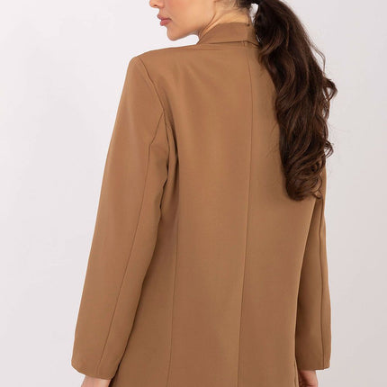 Women's Red Blazer 202901 Elegant Cut With Shoulder Pads - Très Elite