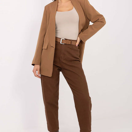 Women's Red Blazer 202901 Elegant Cut With Shoulder Pads - Très Elite