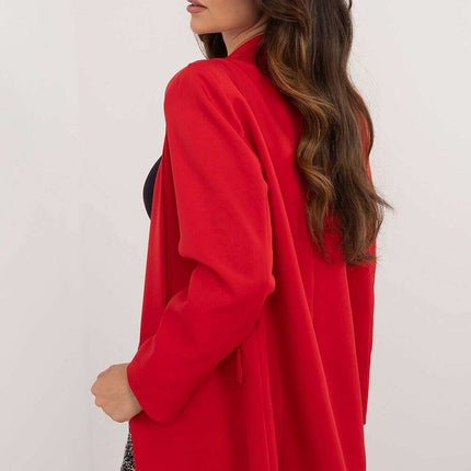 Women's Red Blazer 202901 Elegant Cut With Shoulder Pads - Très Elite