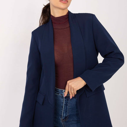Women's Red Blazer 202901 Elegant Cut With Shoulder Pads - Très Elite