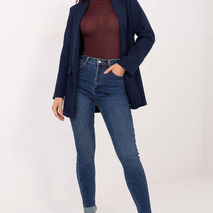 Women's Red Blazer 202901 Elegant Cut With Shoulder Pads - Très Elite