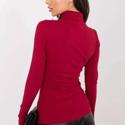 Women’s Ribbed Cotton Turtleneck Sweater – Stretch Comfort Essential - Très Elite