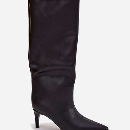 Women's Stiletto Heel Boots – Eco Leather, Pointed Toe, Insulated - Très Elite