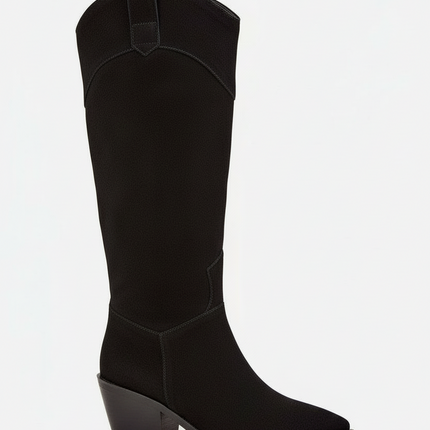 Women's Suede Cowboy Boots – Pointed Toe & Classic Western Elegance - Très Elite