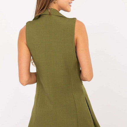 Women’s Tailored Polyester Gilet – Modern Sleeveless Vest - Très Elite